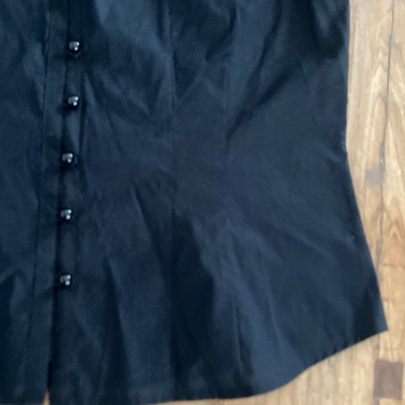 LOFT Classic Black Collared Blouse - Picture 5 of 6